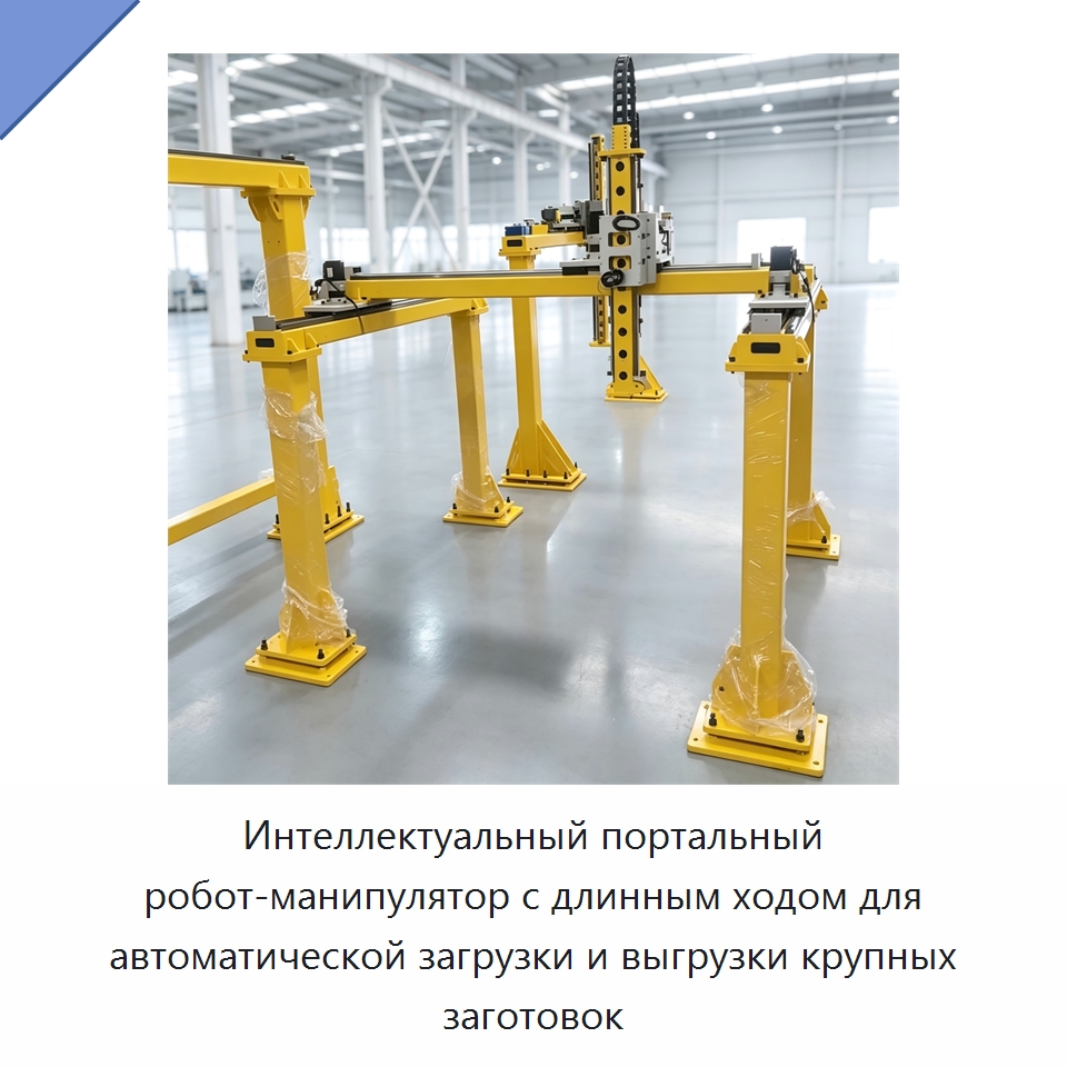 Интеллектуальный портальный робот-манипулятор с длинным ходом для автоматической загрузки и выгрузки крупных заготовок — Манипуляторы