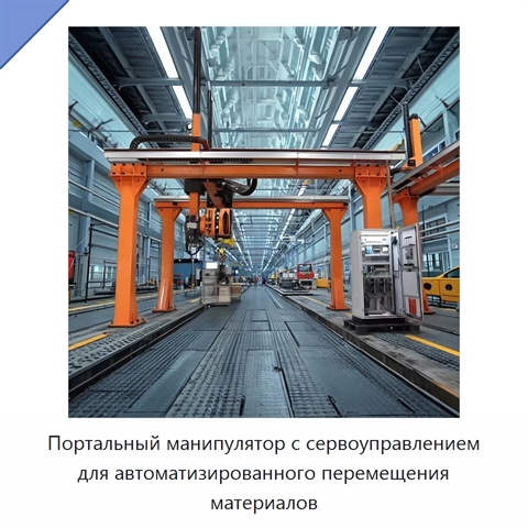 Портальный манипулятор с сервоуправлением для автоматизированного перемещения материалов