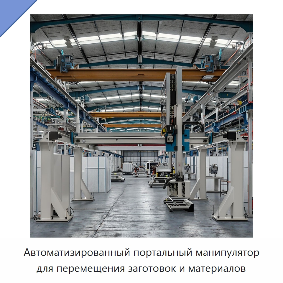 Автоматизированный портальный манипулятор для перемещения заготовок и материалов — Манипуляторы
