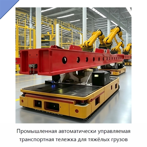 Промышленная автоматически управляемая транспортная тележка для тяжёлых грузов