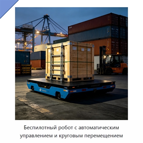 Беспилотный робот с автоматическим управлением и круговым перемещением