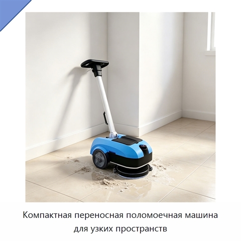 Компактная переносная поломоечная машина для узких пространств
