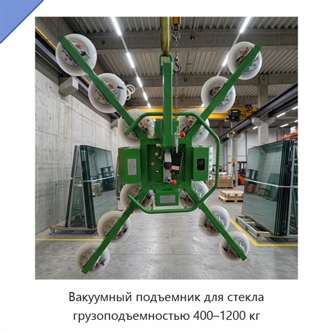 Вакуумный подъемник для стекла грузоподъемностью 400–1200 кг
