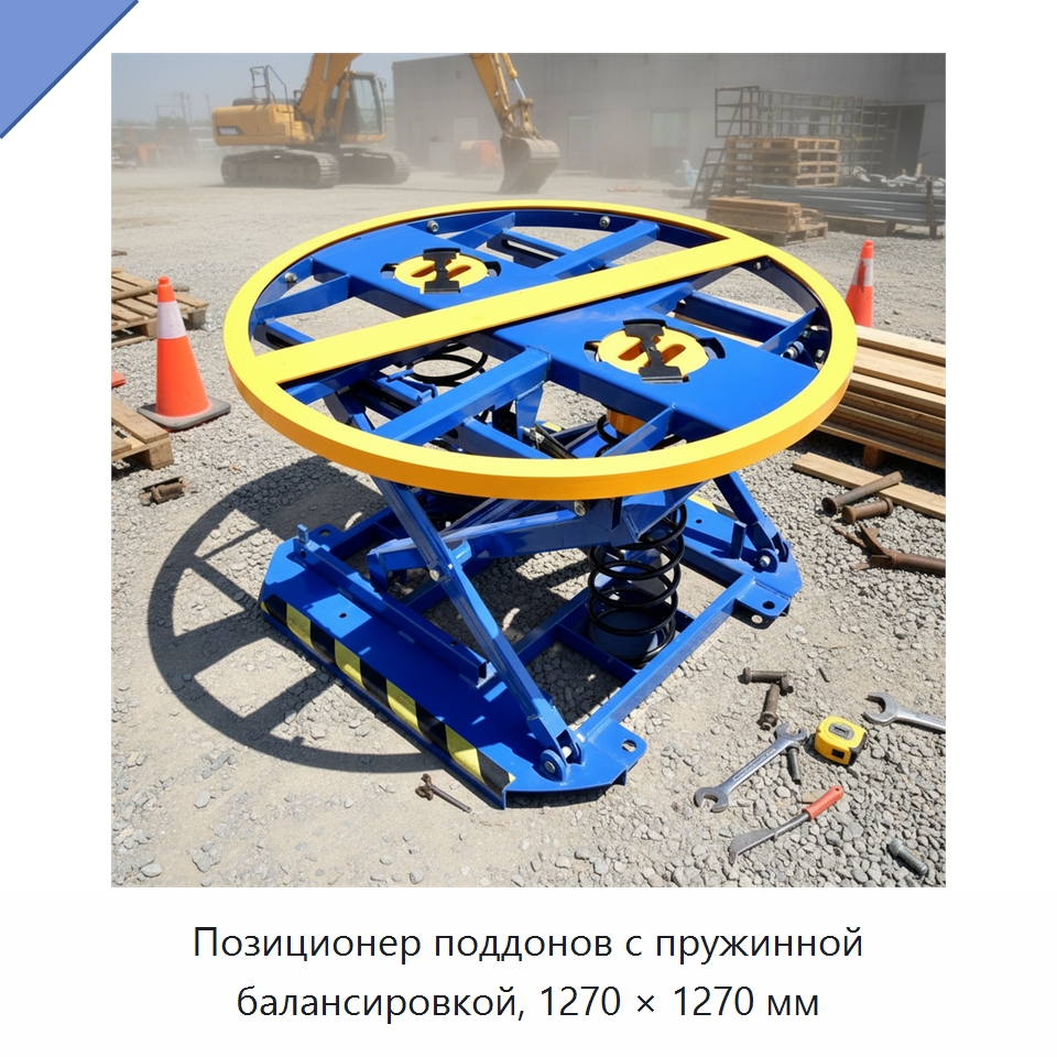 Позиционер поддонов с пружинной балансировкой, 1270 × 1270 мм — Подъемные столы