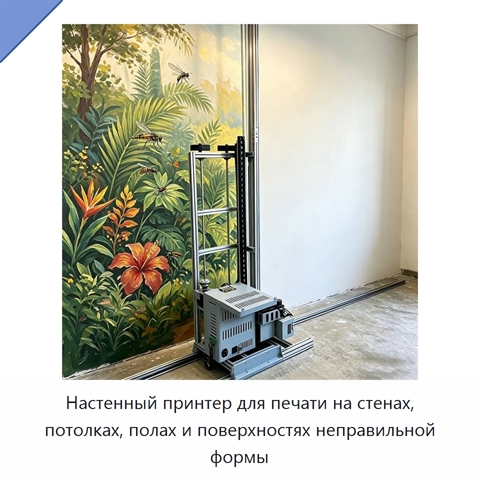 Настенный принтер для печати на стенах, потолках, полах и поверхностях неправильной формы