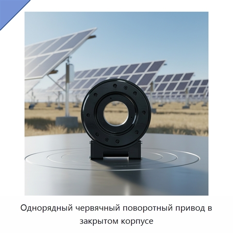 Однорядный червячный поворотный привод в закрытом корпусе