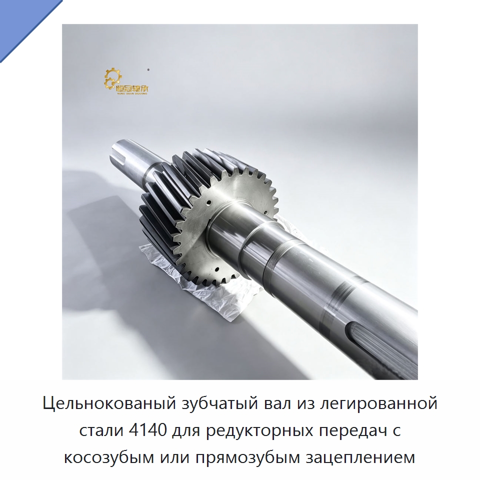 Цельнокованый зубчатый вал из легированной стали 4140 для редукторных передач с косозубым или прямозубым зацеплением — Валы