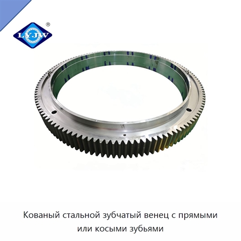 Кованый стальной зубчатый венец с прямыми или косыми зубьями
