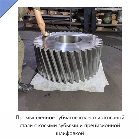 Промышленное зубчатое колесо из кованой стали с косыми зубьями и прецизионной шлифовкой