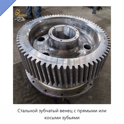 Стальной зубчатый венец с прямыми или косыми зубьями