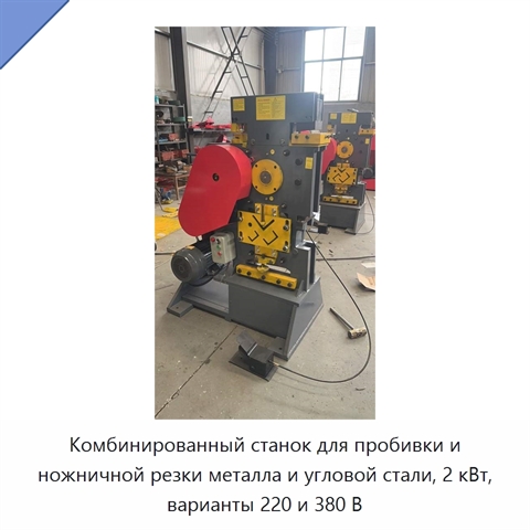 Комбинированный станок для пробивки и ножничной резки металла и угловой стали, 2 кВт, варианты 220 и 380 В
