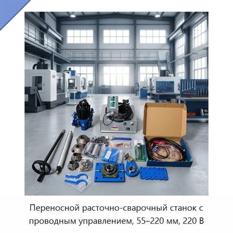 Переносной расточно-сварочный станок с проводным управлением, 55–220 мм, 220 В