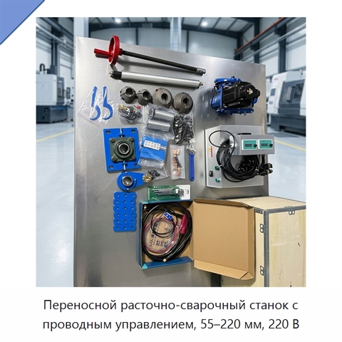 Переносной расточно-сварочный станок с проводным управлением, 55–220 мм, 220 В