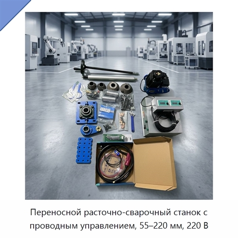 Переносной расточно-сварочный станок с проводным управлением, 55–220 мм, 220 В