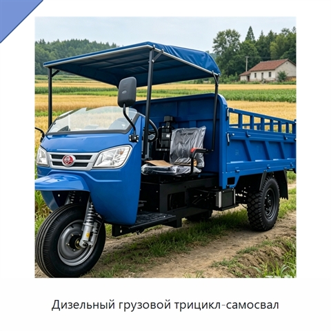 Дизельный грузовой трицикл-самосвал