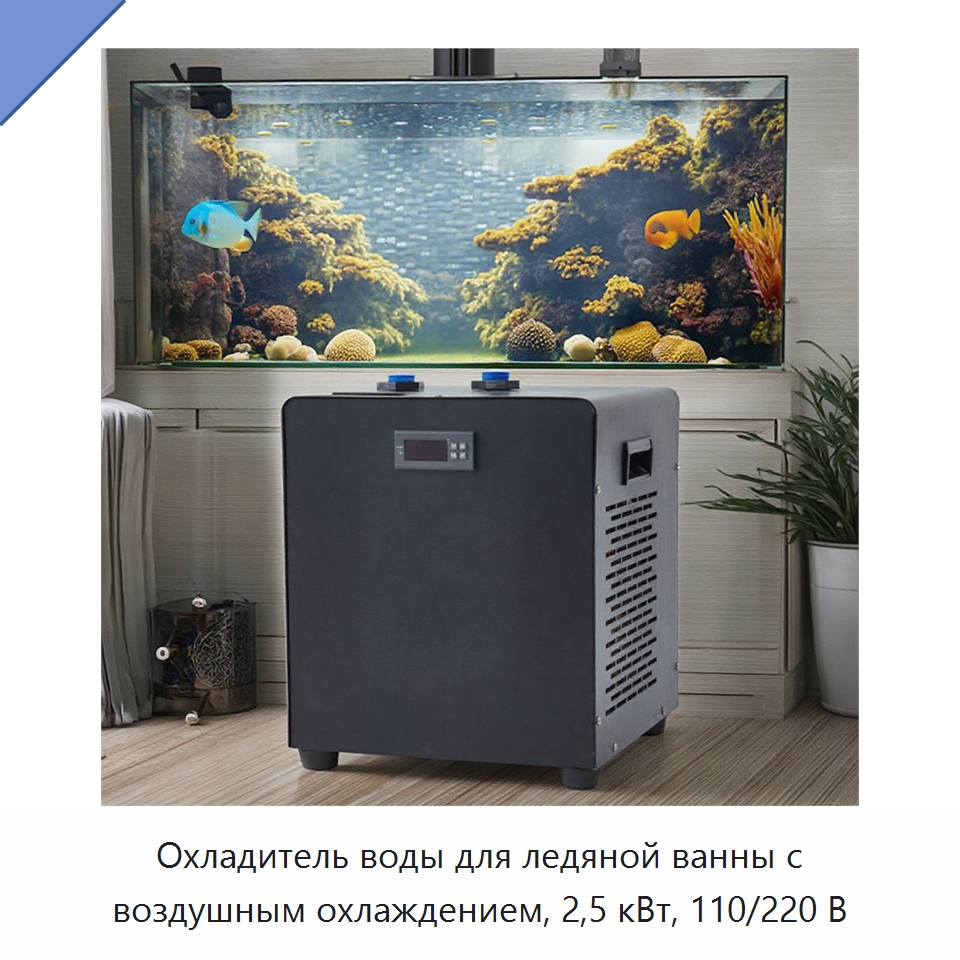 Охладитель воды для ледяной ванны с воздушным охлаждением, 2,5 кВт, 110/220 В — Охладительное оборудование