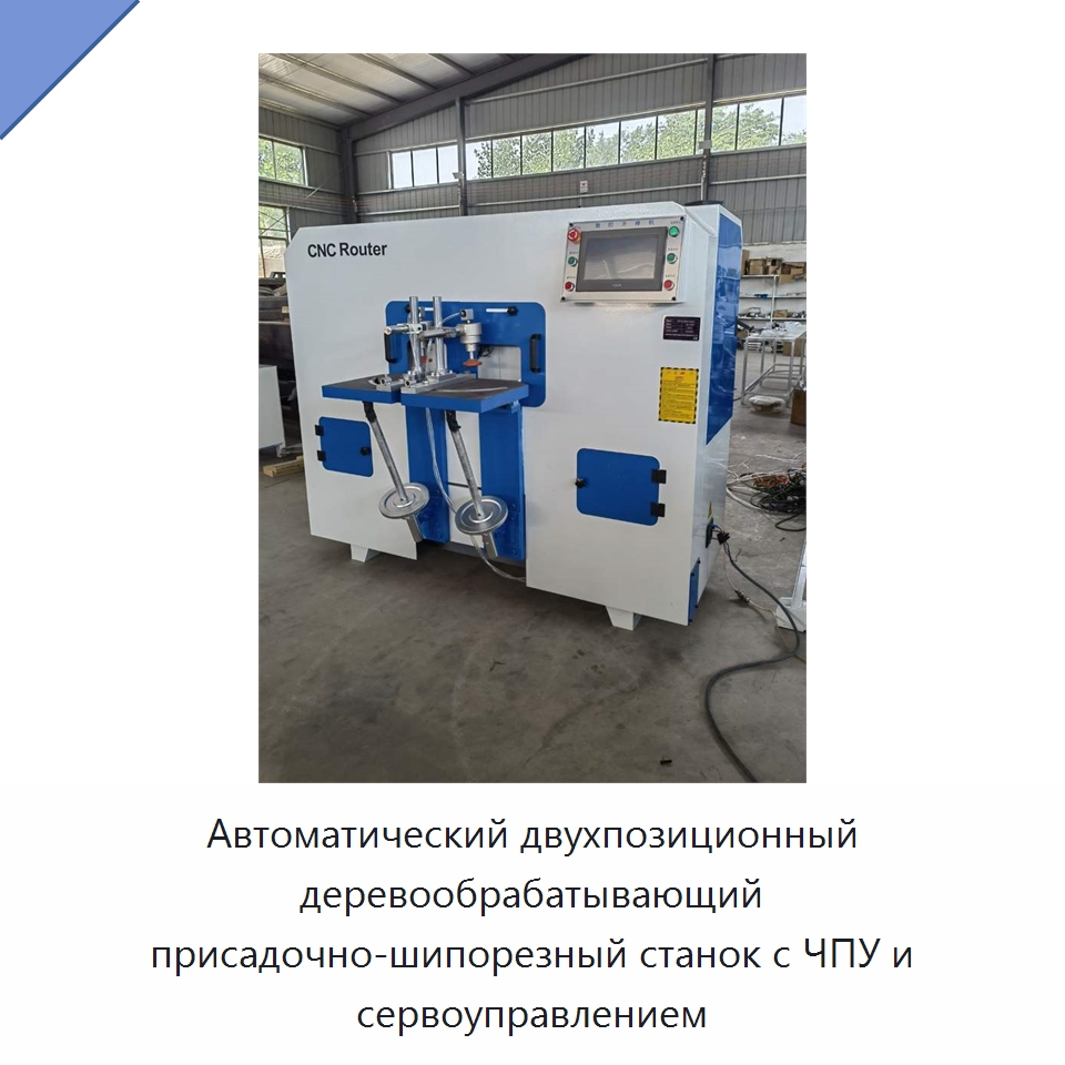 Автоматический двухпозиционный деревообрабатывающий присадочно-шипорезный станок с ЧПУ и сервоуправлением — Пазовально-долбёжные станки