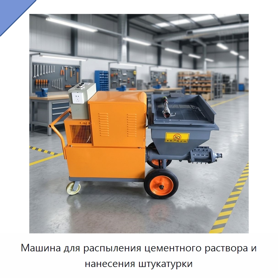 Машина для распыления цементного раствора и нанесения штукатурки — Штукатурные станции
