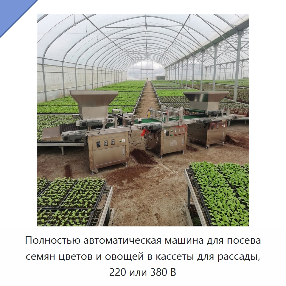 Полностью автоматическая машина для посева семян цветов и овощей в кассеты для рассады, 220 или 380 В — Сеялки и рассадопосадочные машины