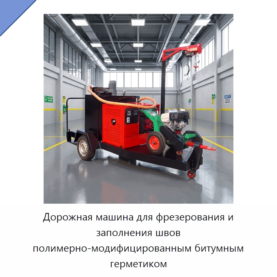 Дорожная машина для фрезерования и заполнения швов полимерно-модифицированным битумным герметиком — Строительная техника