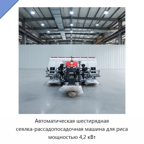 Автоматическая шестирядная сеялка-рассадопосадочная машина для риса мощностью 4,2 кВт