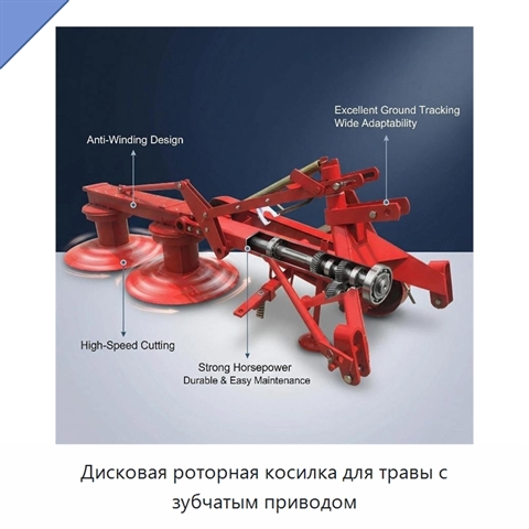 Дисковая роторная косилка для травы с зубчатым приводом