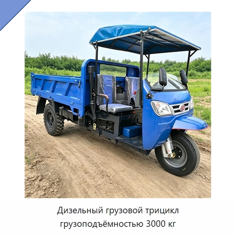 Дизельный грузовой трицикл грузоподъёмностью 3000 кг