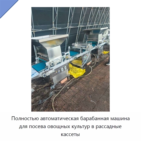Полностью автоматическая барабанная машина для посева овощных культур в рассадные кассеты
