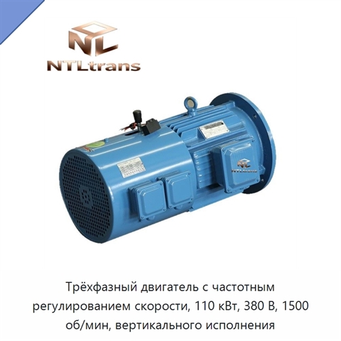 Трёхфазный двигатель с частотным регулированием скорости, 110 кВт, 380 В, 1500 об/мин, вертикального исполнения