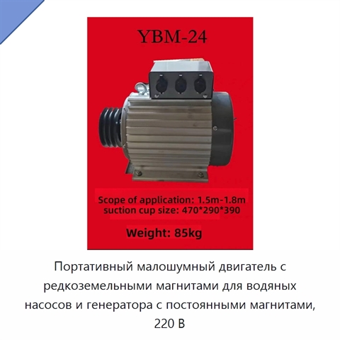 Портативный малошумный двигатель с редкоземельными магнитами для водяных насосов и генератора с постоянными магнитами, 220 В
