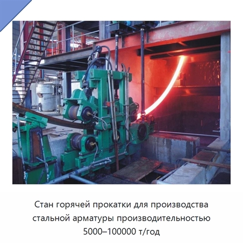 Стан горячей прокатки для производства стальной арматуры производительностью 5000–100000 т/год