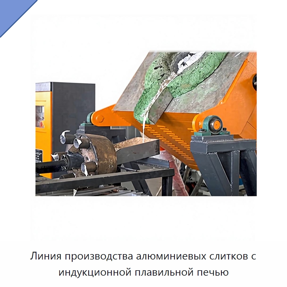 Линия производства алюминиевых слитков с индукционной плавильной печью — Промышленные печи