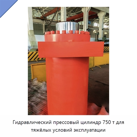 Гидравлический прессовый цилиндр 750 т для тяжёлых условий эксплуатации