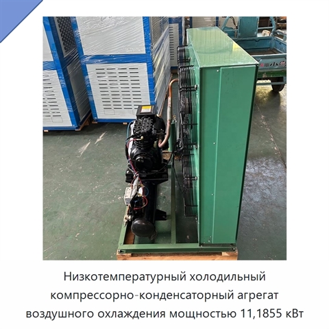 Низкотемпературный холодильный компрессорно-конденсаторный агрегат воздушного охлаждения мощностью 11,1855 кВт