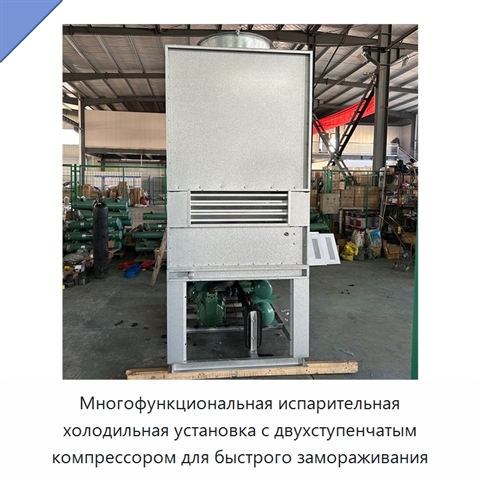 Многофункциональная испарительная холодильная установка с двухступенчатым компрессором для быстрого замораживания