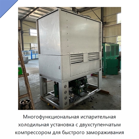 Многофункциональная испарительная холодильная установка с двухступенчатым компрессором для быстрого замораживания