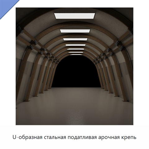 U-образная стальная податливая арочная крепь