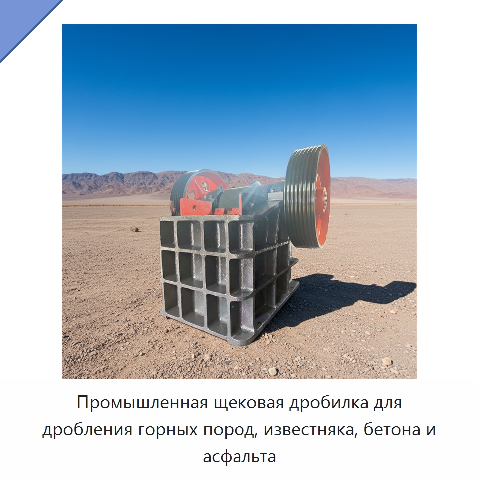 Промышленная щековая дробилка для дробления горных пород, известняка, бетона и асфальта — Горнодобывающее оборудование