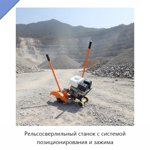 Рельсосверлильный станок с системой позиционирования и зажима
