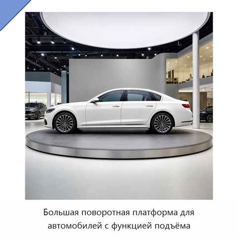 Большая поворотная платформа для автомобилей с функцией подъёма
