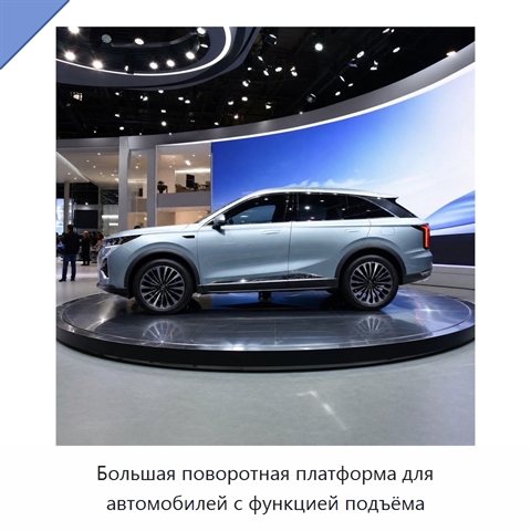 Большая поворотная платформа для автомобилей с функцией подъёма