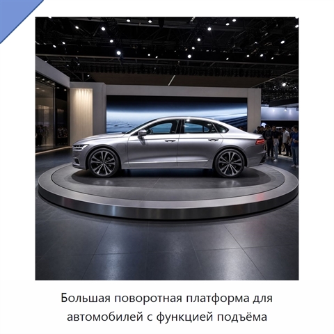 Большая поворотная платформа для автомобилей с функцией подъёма