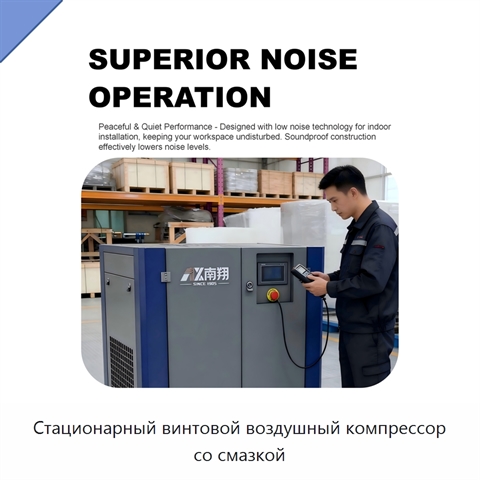 Стационарный винтовой воздушный компрессор со смазкой