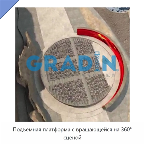Подъемная платформа с вращающейся на 360° сценой