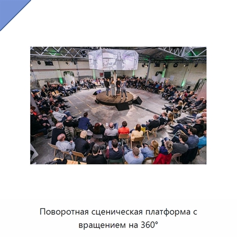Поворотная сценическая платформа с вращением на 360°