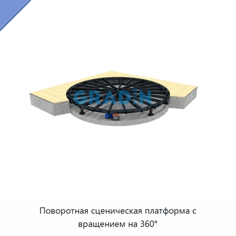 Поворотная сценическая платформа с вращением на 360°
