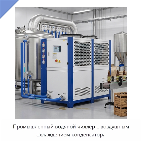 Промышленный водяной чиллер с воздушным охлаждением конденсатора