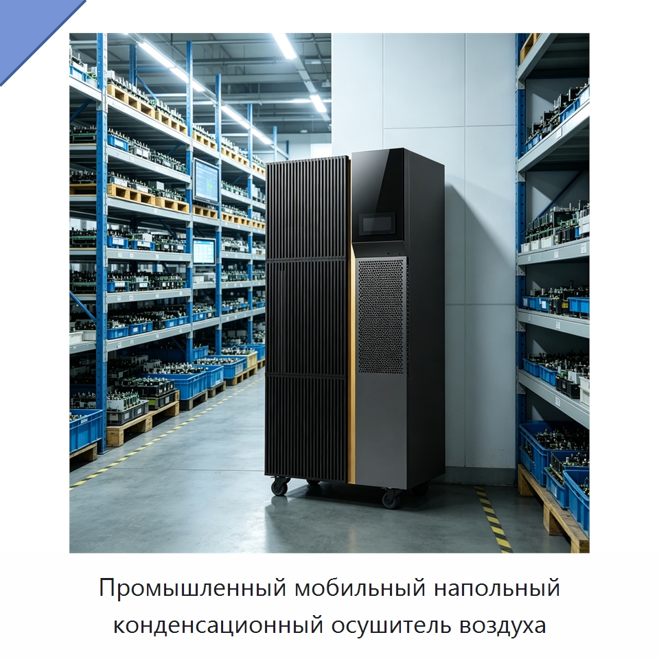 Промышленный мобильный напольный конденсационный осушитель воздуха