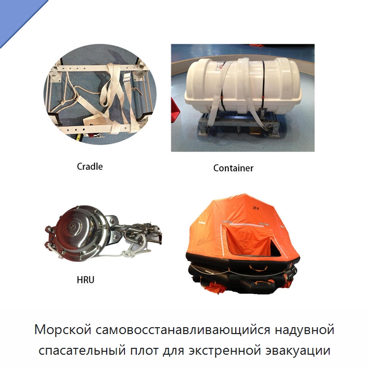 Морской самовосстанавливающийся надувной спасательный плот для экстренной эвакуации