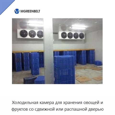 Холодильная камера для хранения овощей и фруктов со сдвижной или распашной дверью